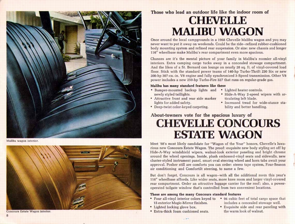 1968 Chevrolet Wagons Brochure Page 6